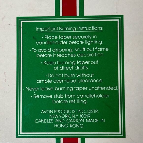 New Vintage Avon Dapper Snowman Two Red BayBerry Fragrance 10" Taper Candles - Picture 5 of 5